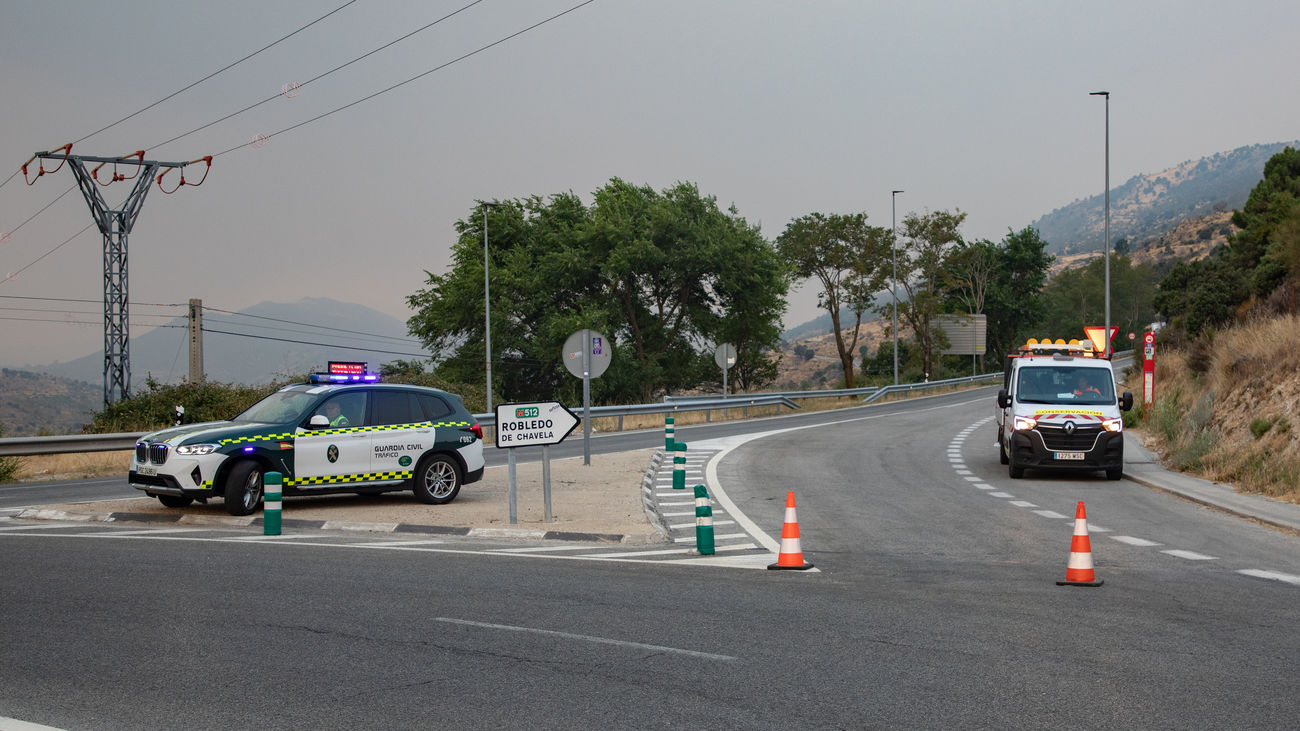 Estas son las carreteras cortadas en Madrid por los incendios forestales