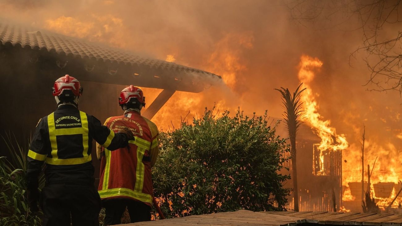 Incendio en  Gironda, Francia