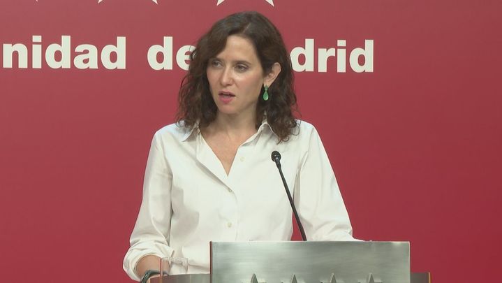 Isabel Díaz Ayuso, en rueda de prensa / TELEMADRID