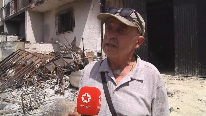 Vecino afectado por el incendio / TELEMADRID