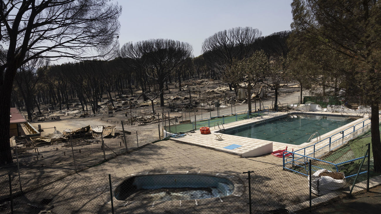 Destrucción en el pantano de San Juan tras los incendios en la sierra oeste de Madrid
