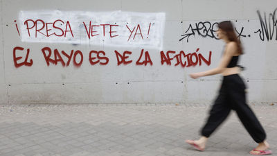 Gran descontento de la afición del Rayo Vallecano
