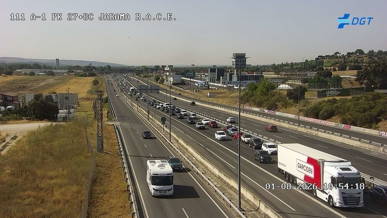 Autovía A-1 a la altura del circuito del Jarama, Madrid