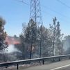 Incendio forestal en Cáceres tras salir un camión ardiendo