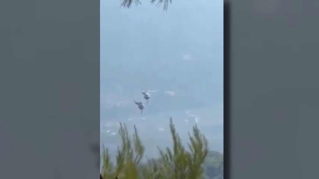 Dos muertos y dos heridos al chocar dos helicópteros antiincendios en Grecia