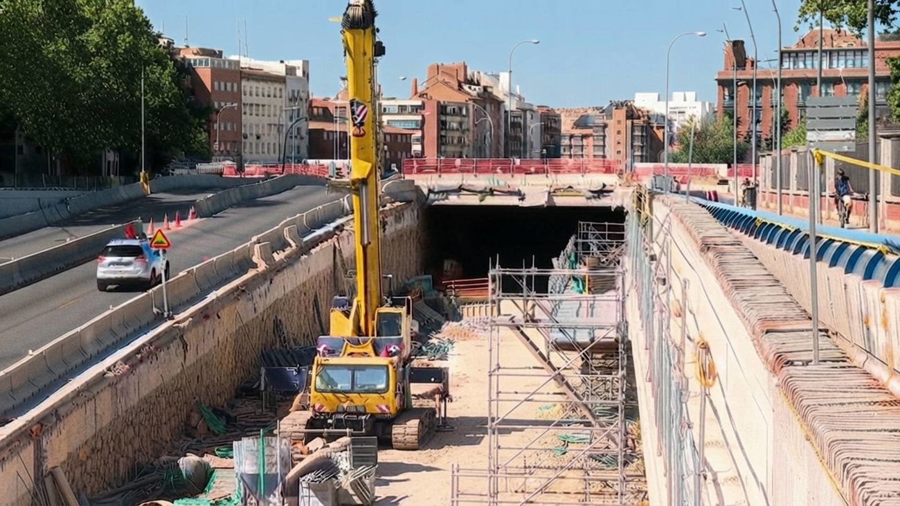 Corte total del túnel de la A-5 sentido salida de Madrid: las obras del soterramiento entran en su penúltima fase
