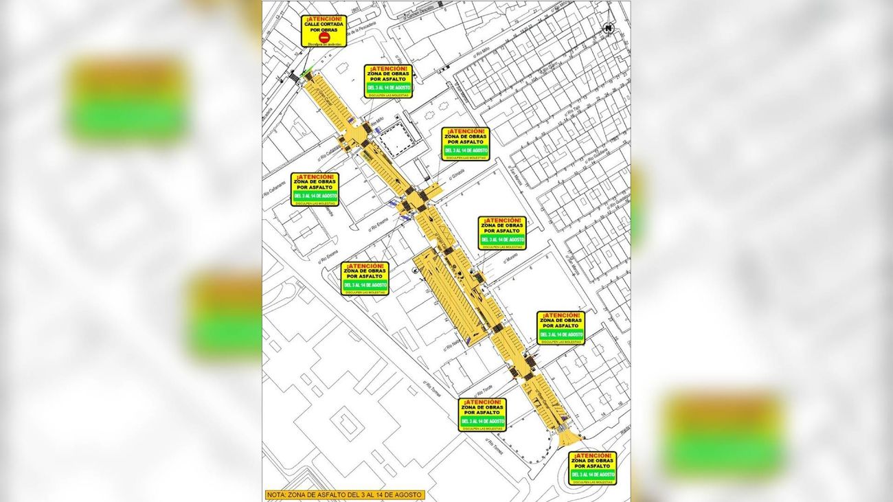 Cortes de tráfico en Alcalá de Henares por las obras de asfaltado en Gran Canal: afectadas varias líneas de autobús
