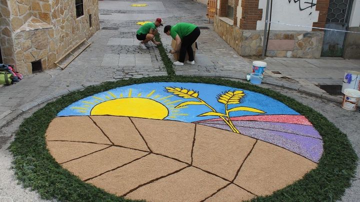 Alfombra floral del Corpus Christi en Torrelaguna