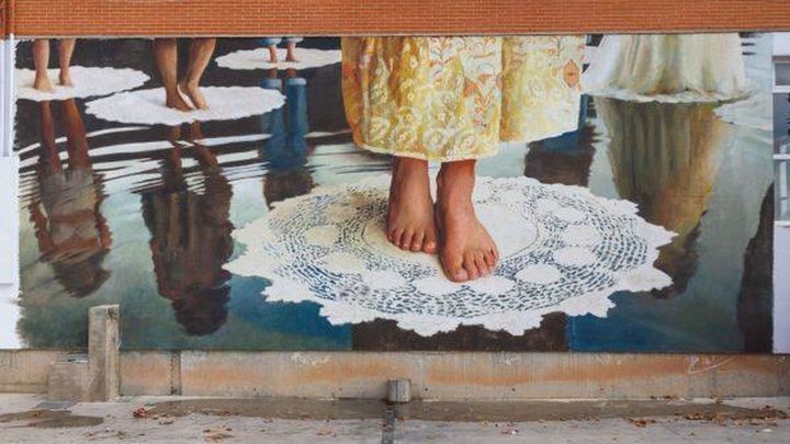 Mural 'Milagro de Santa María de la Cabeza' en Torrelaguna