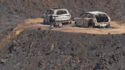 Aumentan a 150 los efectivos por tierra en el incendio de Niebla (Huelva), con 18 medios aéreos