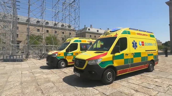 Grave accidente laboral en el montaje de un escenario junto al monasterio de San Lorenzo de El Escorial
