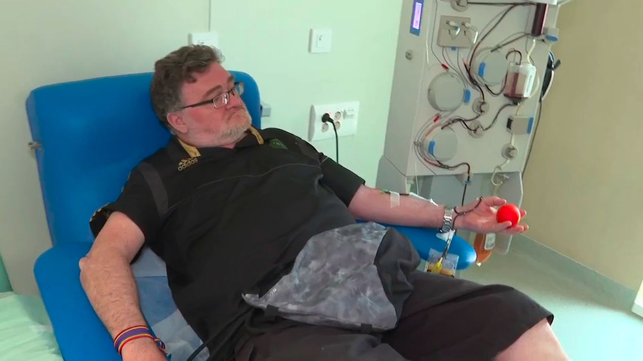 Un donante de plasma
