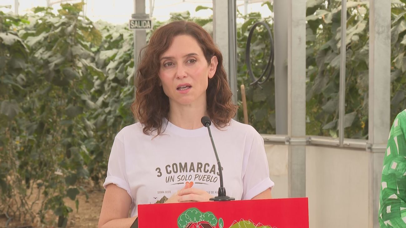 Ayuso anuncia un millón de euros para ayudas a explotaciones agrícolas y ganaderas afectadas por los incendios