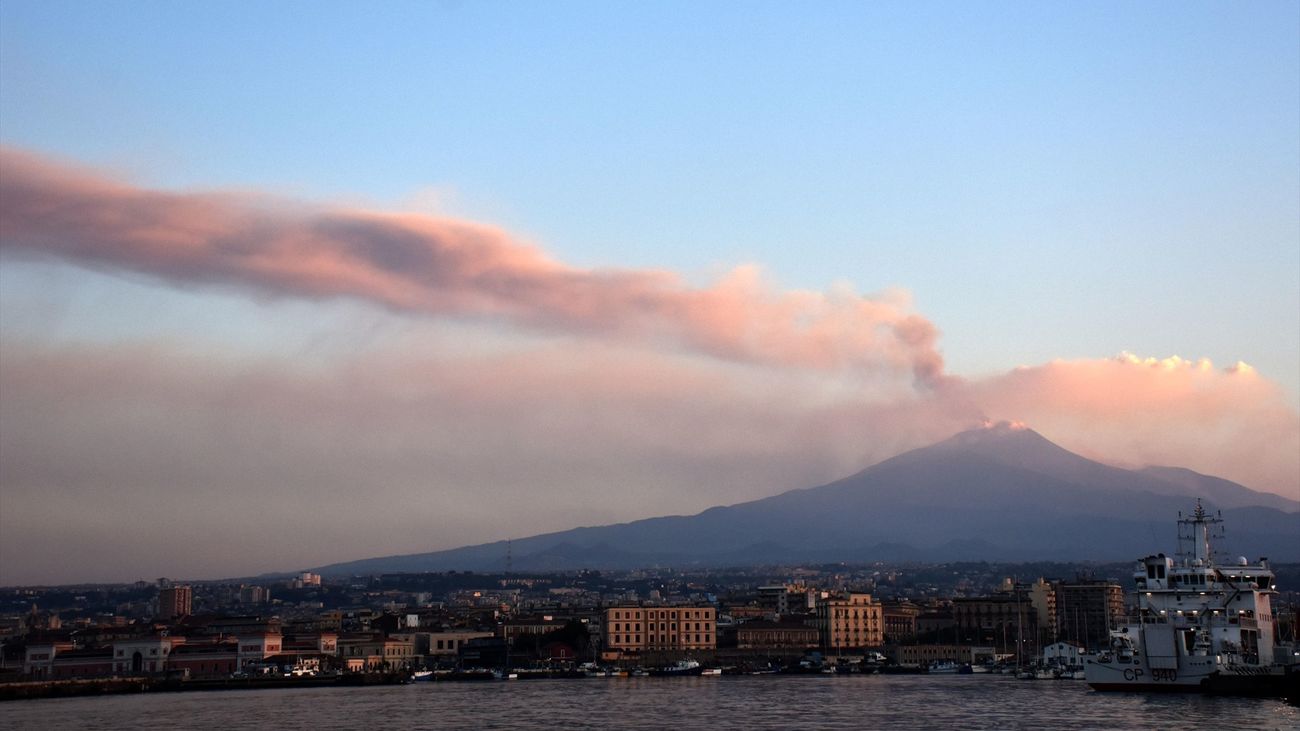 El volcán Etna en erupción