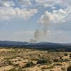Columnas de humo en la zona forestal de Checa, Parque Natural del Alto Tajo