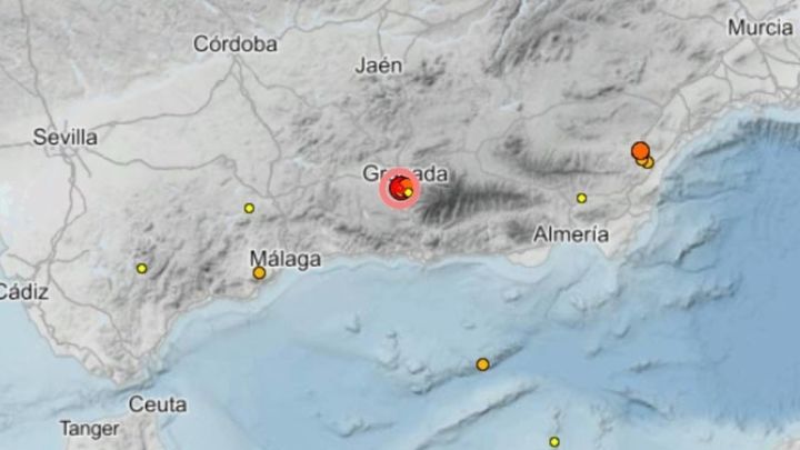 Imagen del lugar donde se ha producido el terremoto