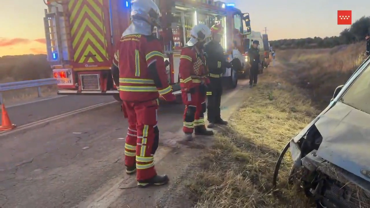 Muere un joven de 21 años tras salir despedido de una furgoneta en un accidente en Chinchón