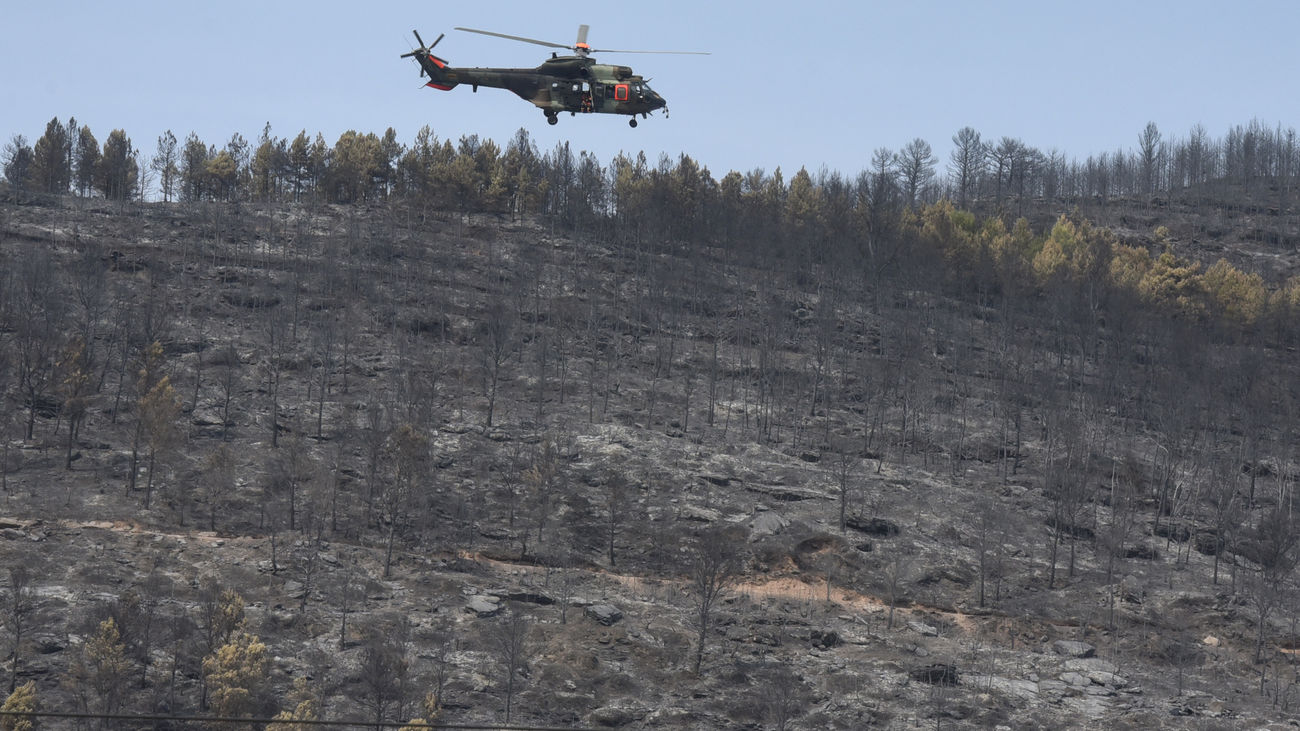 Estabilizada la mayor parte del incendio de Peñas de Riglos, en Huesca