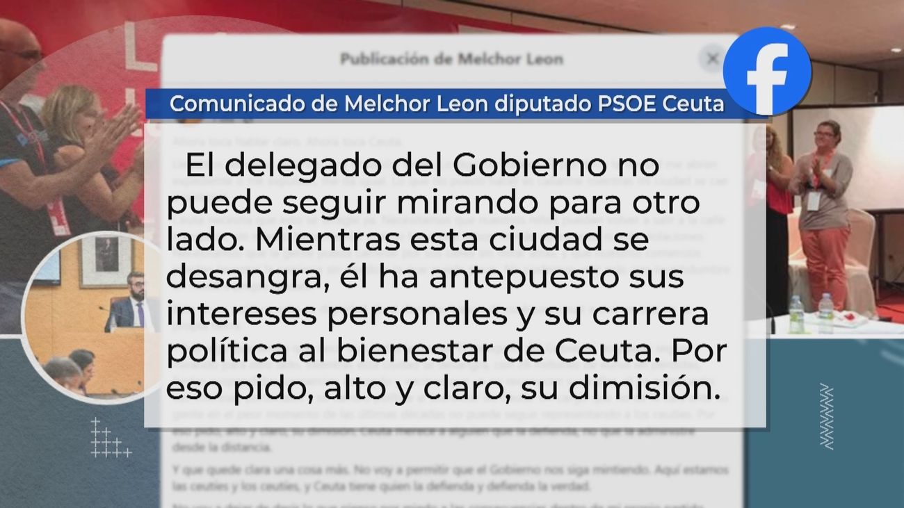 Melchor León, diputado del PSOE ceutí, pide la dimisión del delegado del Gobierno en la ciudad