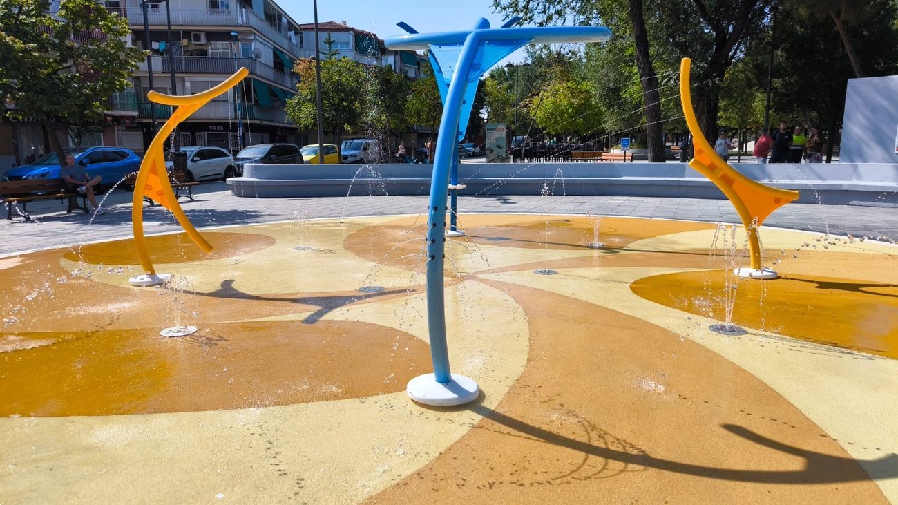 Fuente infantil en el Parque de San Isidro de Getafe
