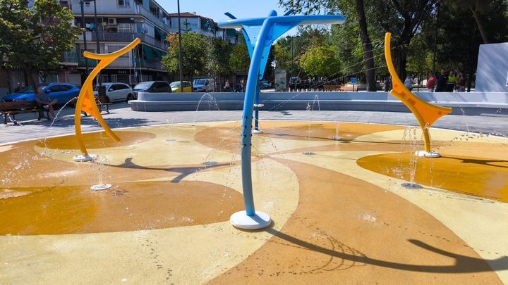 Una nueva fuente infantil para jugar y refrescarse en Getafe
