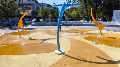 Una nueva fuente infantil para jugar y refrescarse en Getafe