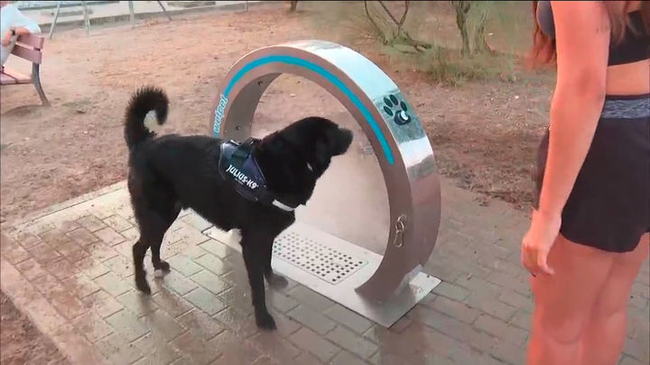 Las Rozas instala un nuevo dispositivo para refrescar y mejorar el bienestar de los animales de compañía