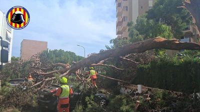 Fuertes tormentas y rachas de viento en Valencia