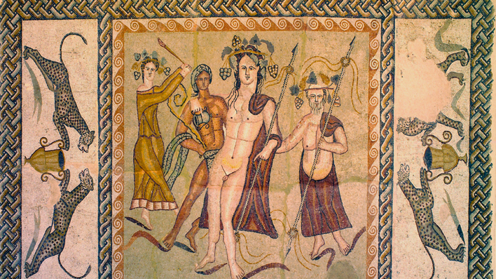 Mosaico de Baco del triclinium de la Casa de Baco, Museo Arqueológico Regional