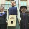 La comparsa de gigantes de Alcalá de Henares vuelve a las Ferias con Don Quijote y Sancho Panza