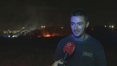 Susto entre los vecinos de Fuencarral- El Pardo tras un incendio de pastos cerca de las viviendas