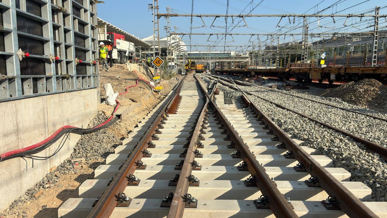 Obras en las vías de la estación