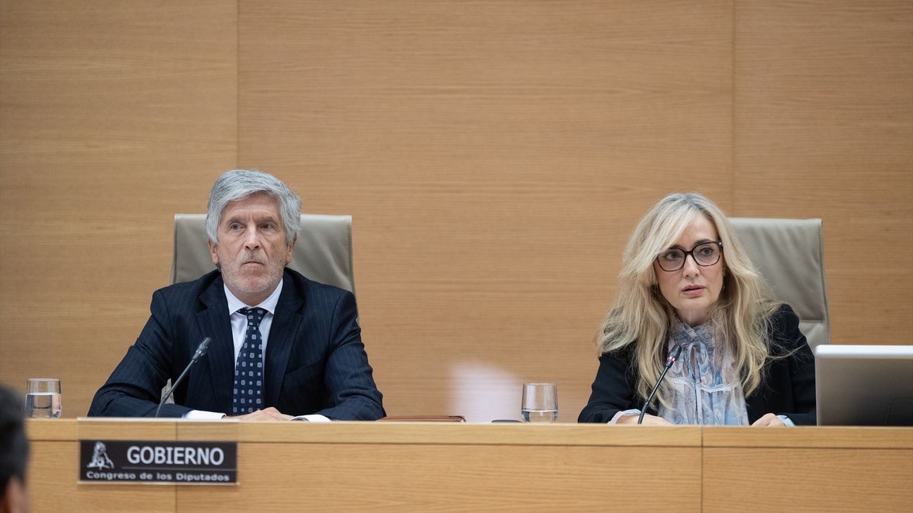 Marlaska no menciona al CNI en los 40 minutos de su comparecencia en el Congreso