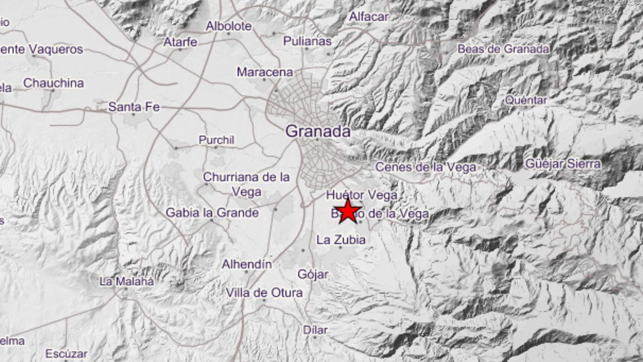Seísmo de magnitud 1,9 con epicentro en el municipio de Huétor Vega (Granada)
