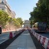 La calle Alcalá recupera dos carriles que permanecían cortados por obras este lunes