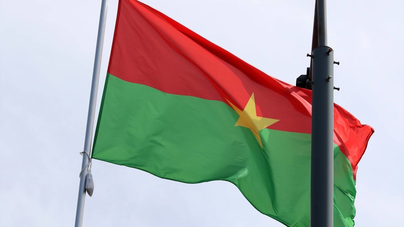 La bandera nacional de la República de Burkina Faso