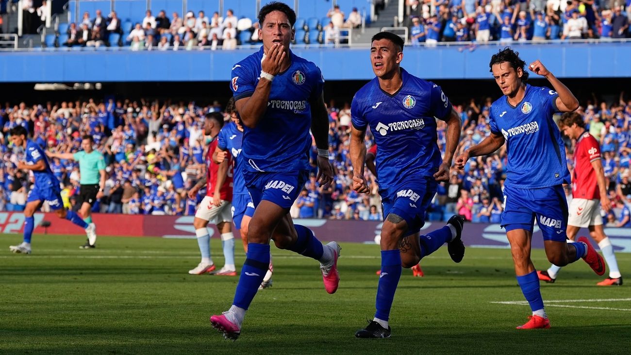 1-1. El Getafe frena al Celta en el Coliseum a pesar de jugar con uno menos
