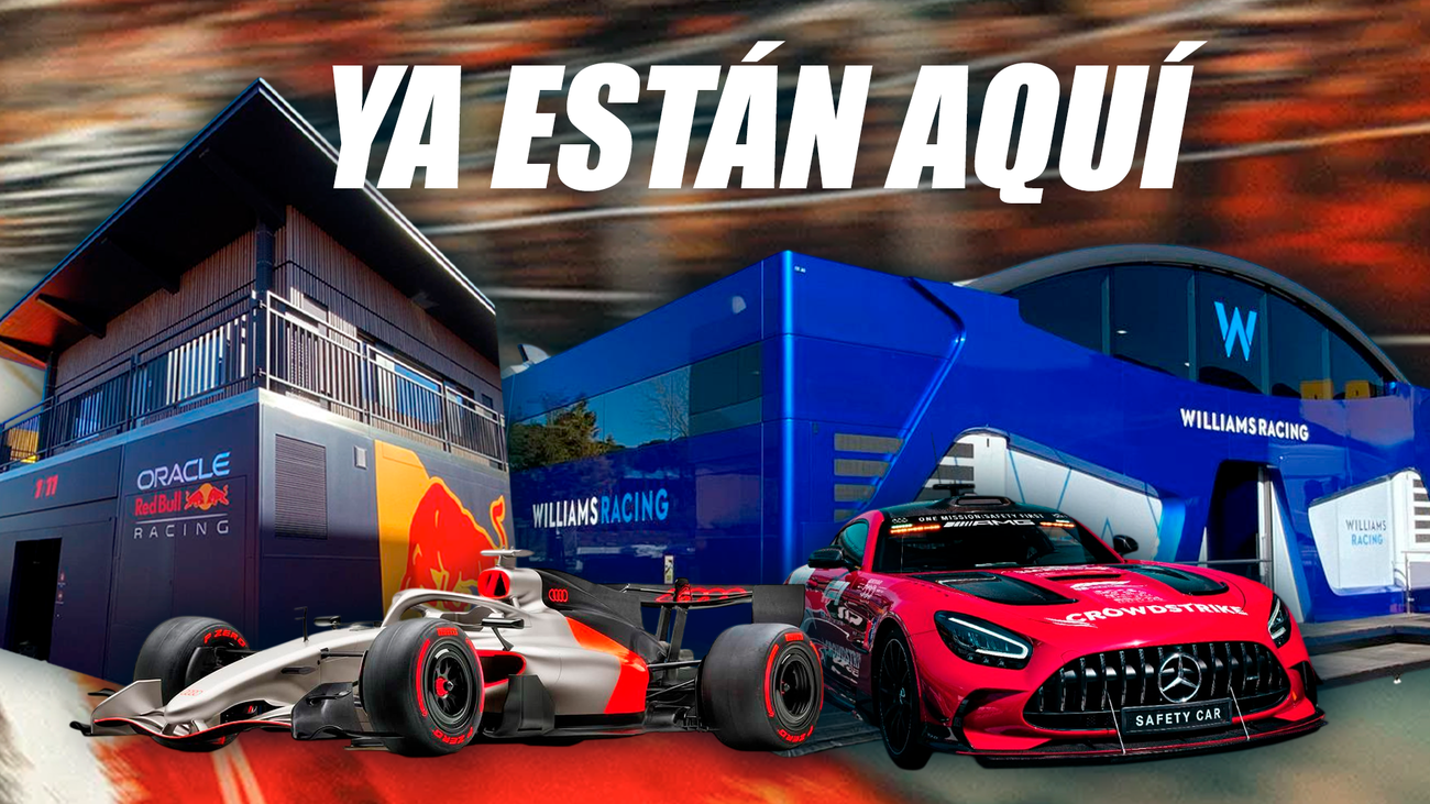 Los camiones de las escuderías de F1 desembarcan en Madring