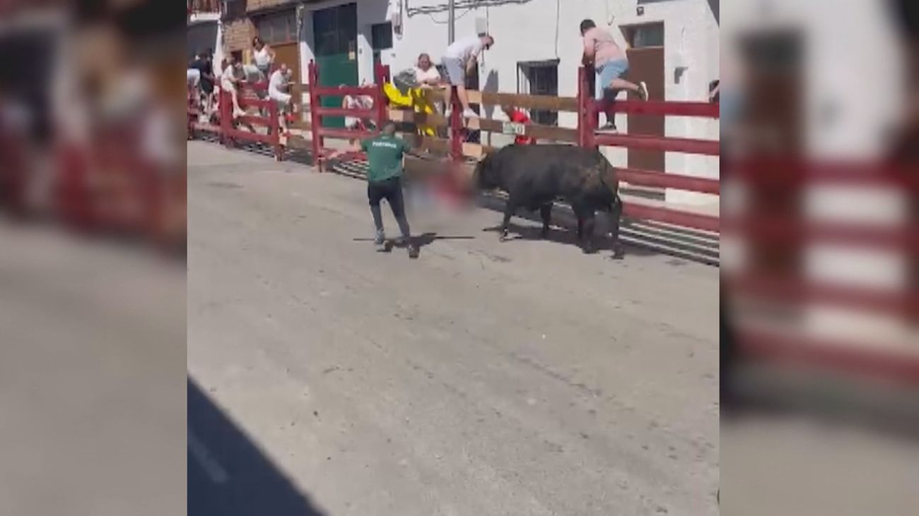 Conmoción en Navalcarnero tras la brutal cornada a un vecino: "Estaba toda la sangre ahí en el suelo"