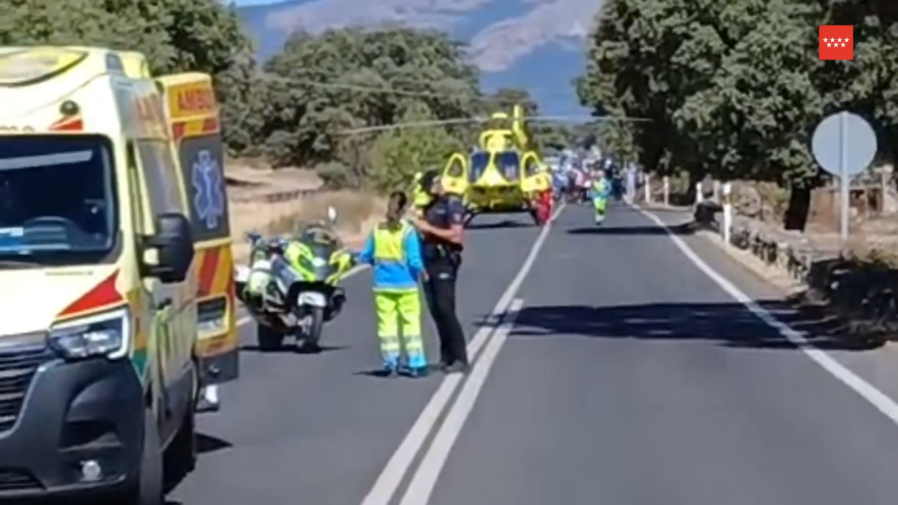 Herido grave un ciclista de 55 años tras salirse de la vía en la M-600 en Valdemorillo
