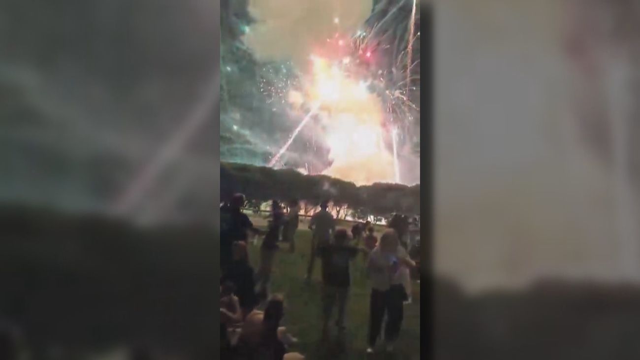 Cuatro heridos leves tras un incidente durante los fuegos artificiales de Fuenlabrada
