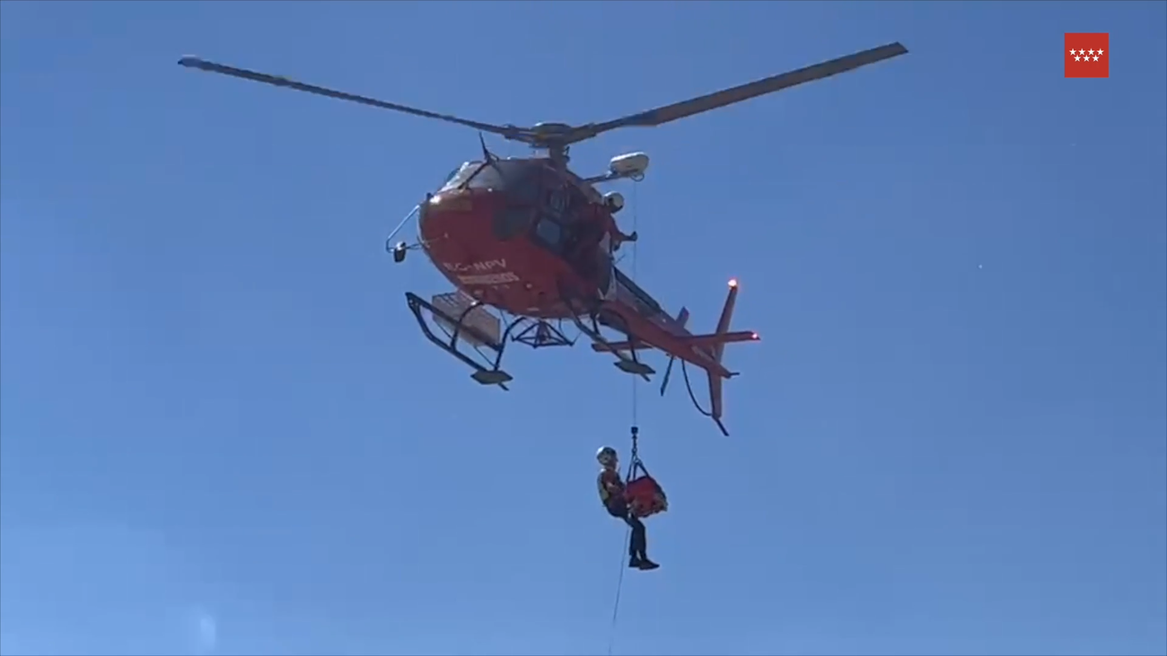 Rescatan a un motorista de enduro herido en una pista forestal de Guadalajara