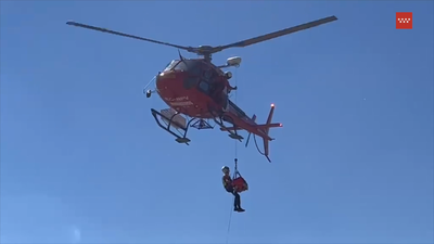 Rescatan a un motorista de enduro herido en una pista forestal de Guadalajara