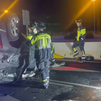 Dos heridos  tras el vuelco de un vehículo en la A-1 en Madrid