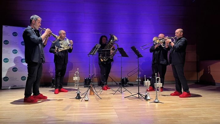 La formación Spanish Brass en el Balneario de Panticosa. / EUROPA PRESS