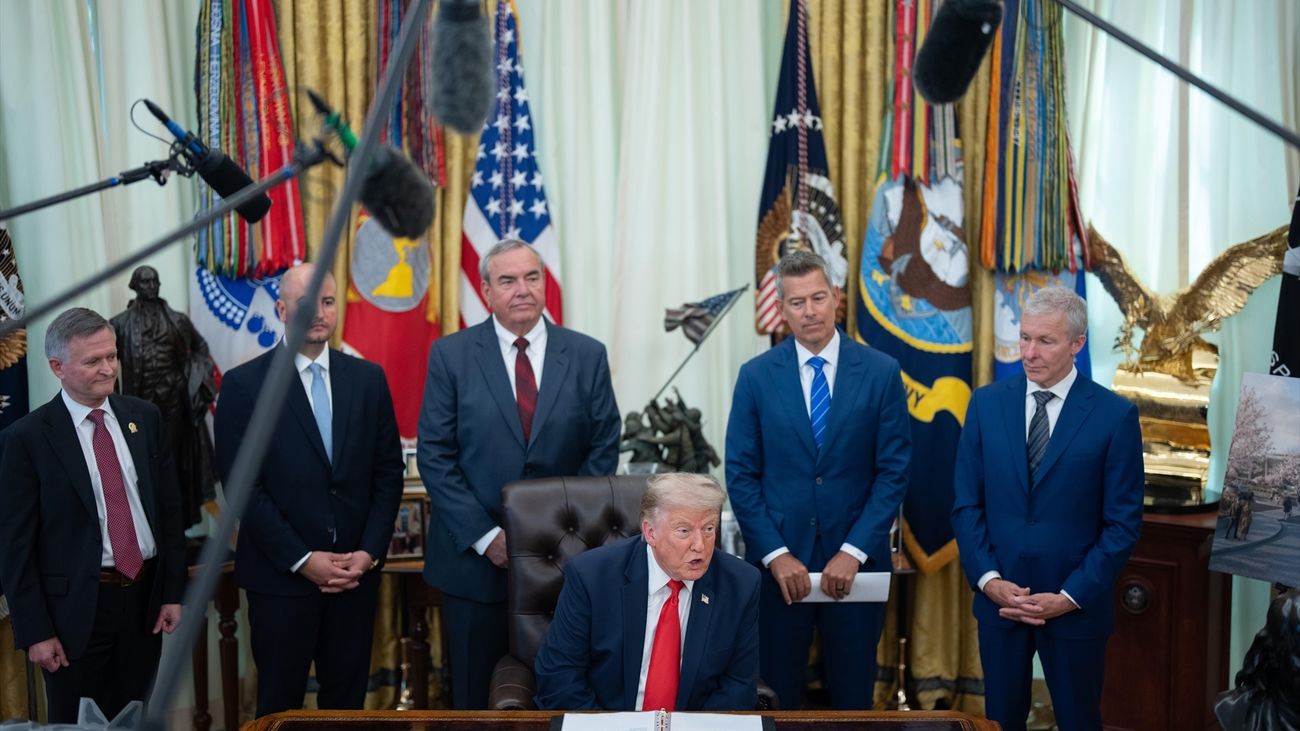 Donald Trump en el Despacho Oval en la Casa Blanca