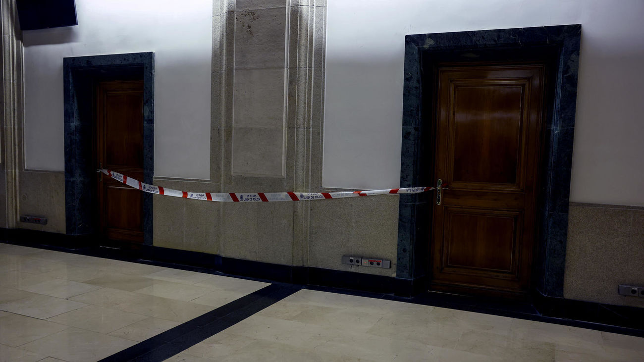 Zona precintada en el Congreso por la presencia de gas pimienta