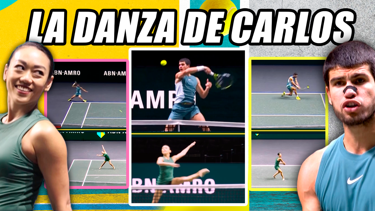 La flexibilidad de Carlos Alcaraz, copiada por una bailarina