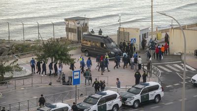 Normalidad en la frontera de Ceuta en el día del llamamiento a una nueva entrada masiva