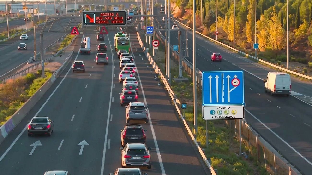 Estos son los cuatro radares que controlan las líneas continuas en Madrid